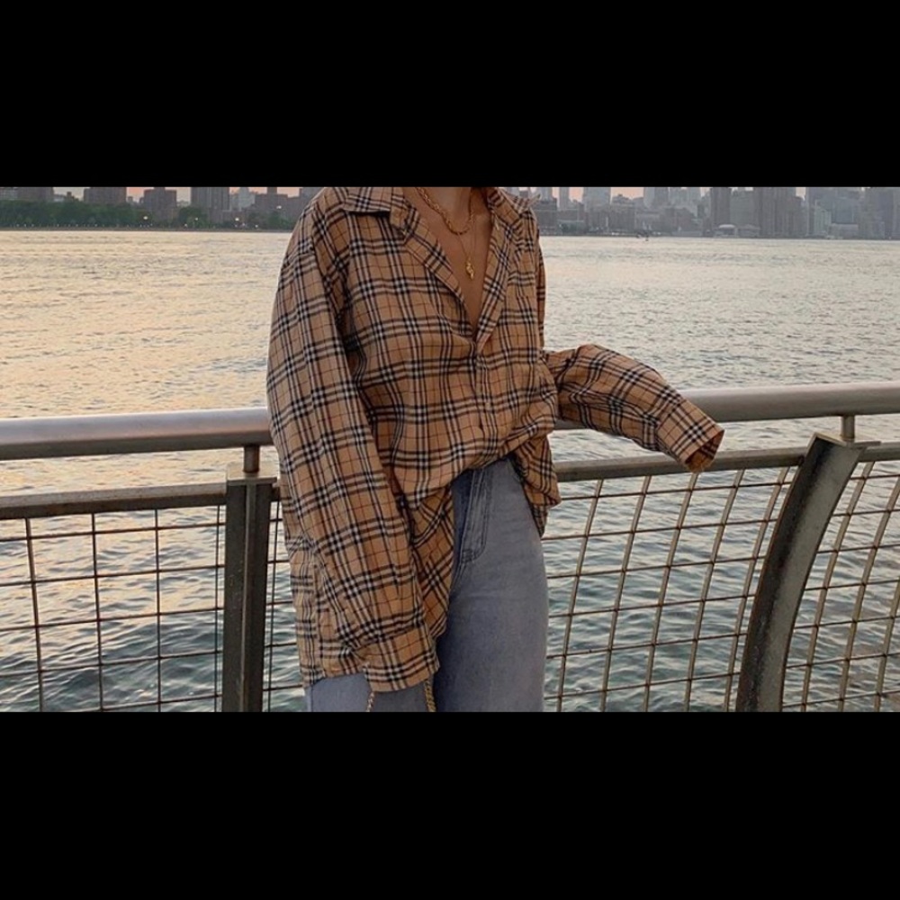 Burrberry men's vintage check cotton shirt